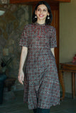 Okhai 'Yana' Embroidered Cotton Ajrakh Dress | Relove