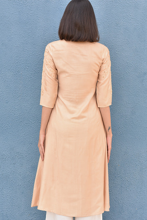 Okhai 'Finesse' Appliqué Cotton Silk Blend Dress | Rescue