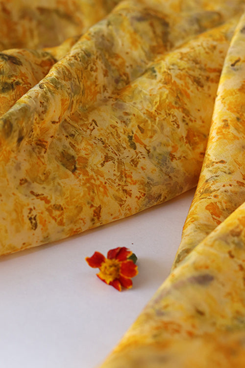 Mulya "Mogra" Eco Printed Habutai Silk Yardage