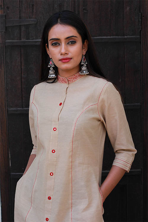 Okhai "Summer Zen" Embroidery Work Kurti