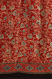 Jahangir Khatri-Traditional Ajrakh Hand Block Printed & Natural Dyed Tissue Pallu Modal Saree With Tassels