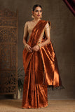 Maheshwari Handwoven Full Copper Tissue Saree