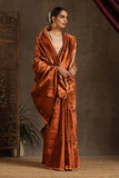 Maheshwari Handwoven Full Copper Tissue Saree
