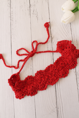 Ajoobaa Crochet "Scallop Design" Cotton Headband