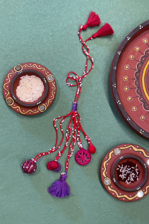 Antarang Pink Patwa-Ari Bhabhi Rakhi