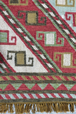 Handwoven abstract kilim rug