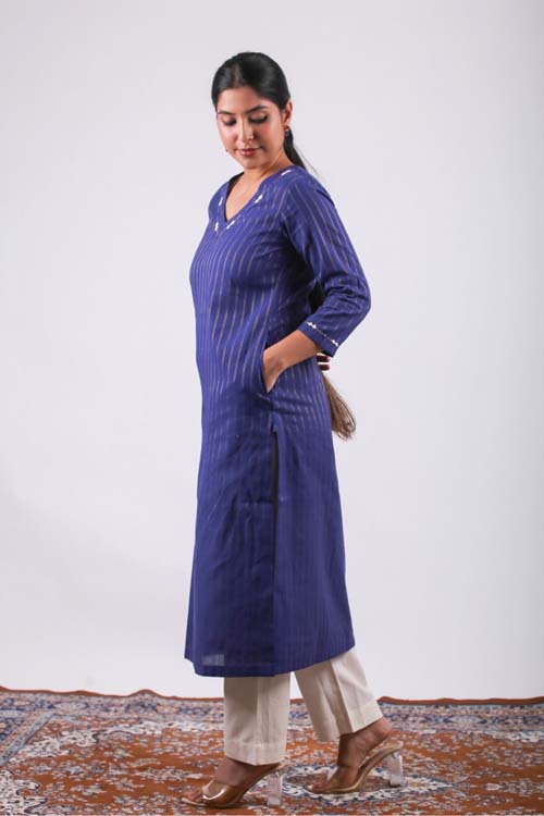 Urmul Desert Crafts-  "Gangu" Cotton Straight Kurta