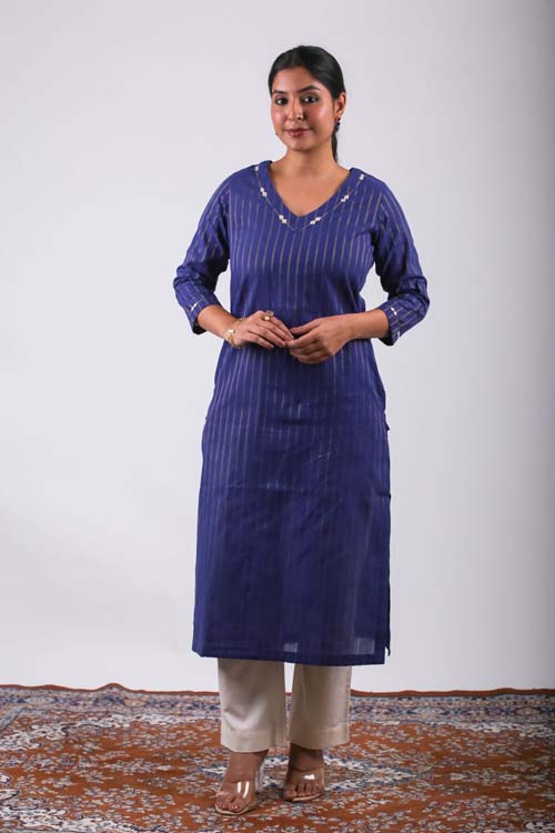 Urmul Desert Crafts-  "Gangu" Cotton Straight Kurta