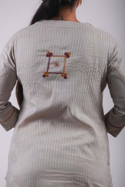 Urmul Desert Crafts-  "Gulshan" Cotton Straight Kurta