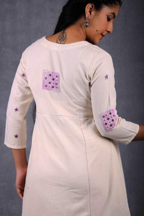 Urmul Desert Crafts-  "Nayan Kurta" Angrakha Handloom Kurta