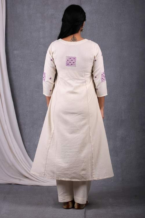 Urmul Desert Crafts-  "Nayan Kurta" Angrakha Handloom Kurta