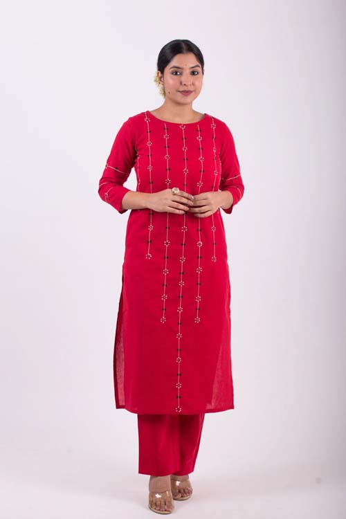 Urmul Desert Crafts- "Rasbhari " Straight Kurta