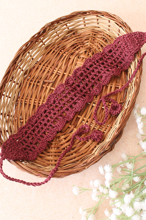 Ajoobaa Crochet "Scallop Stitch" Cotton Headband Combo| Pack Of 3