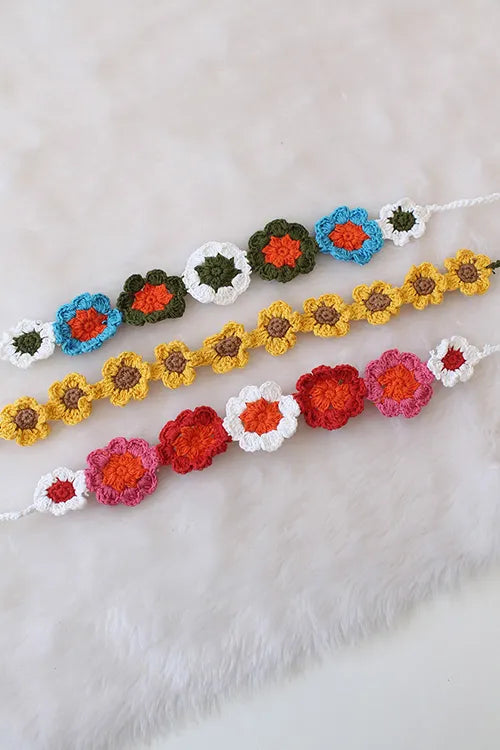 Ajoobaa "Crochet Floral" Headbands (Set Of 3)