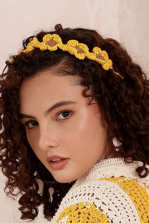 Ajoobaa "Crochet Floral" Headbands (Set Of 3)