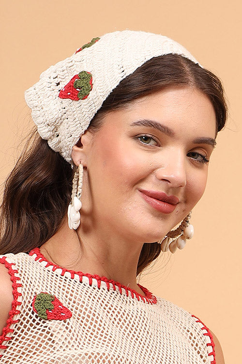 Ajoobaa Crochet "Strawberry" Head Scarf