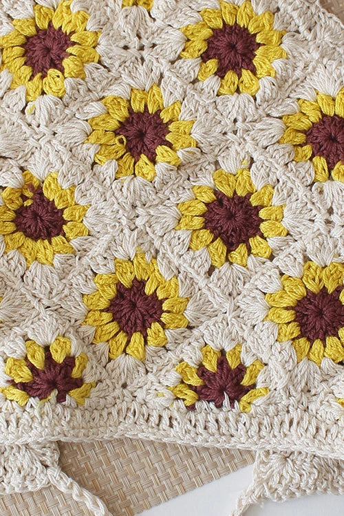 Ajoobaa "Sunflower" Handmade Bandana - Off White
