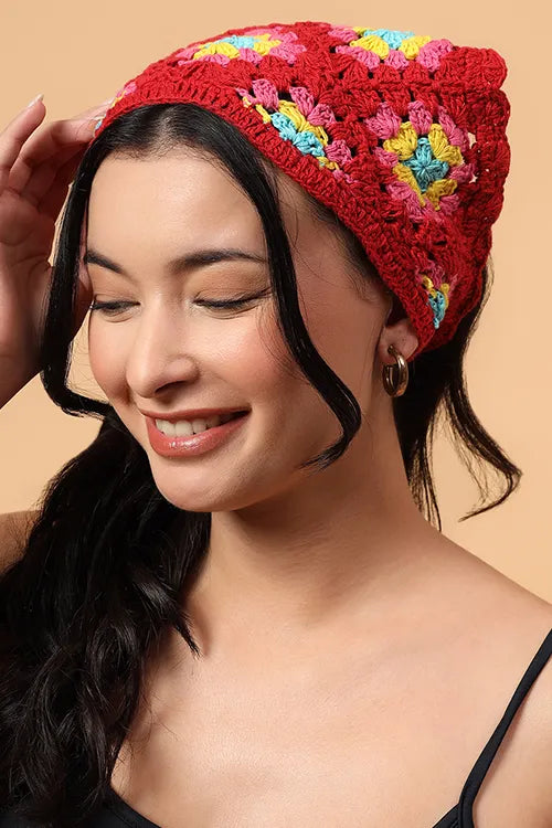 Ajoobaa Handmade "Granny Square" Bandana - Multicolor