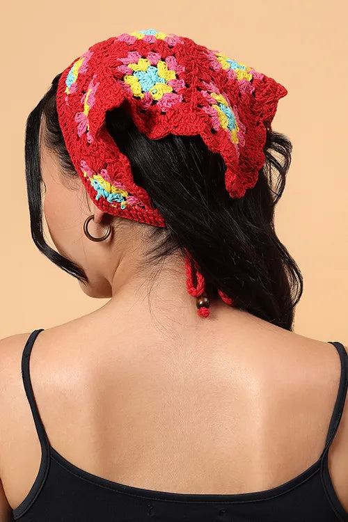 Ajoobaa Handmade "Granny Square" Bandana - Multicolor