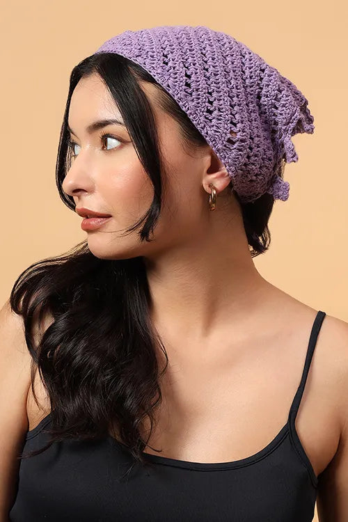 Ajoobaa Handmade "Self Design" Bandana - Lavender