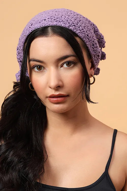 Ajoobaa Handmade "Self Design" Bandana - Lavender