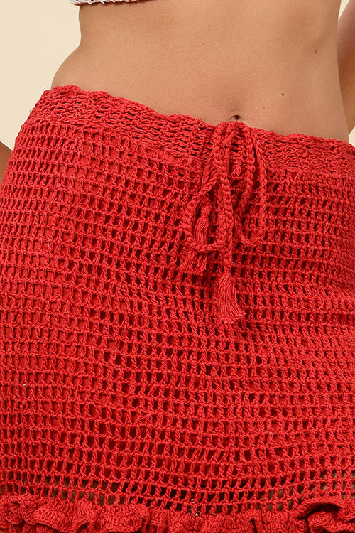 Ajoobaa" Mesh"  Crochet Skirt
