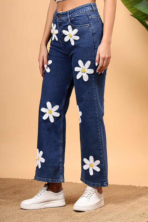 Ajoobaa "Daisy" Floral Straight Fit Jeans