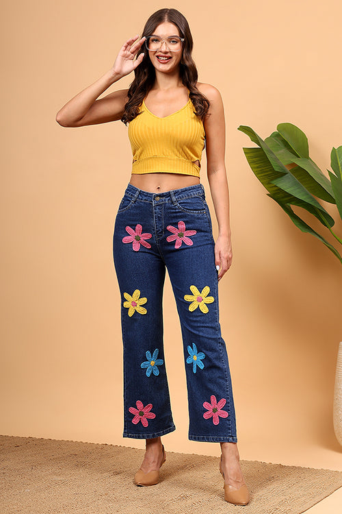Ajoobaa "Flowery" Straight Fit Jeans