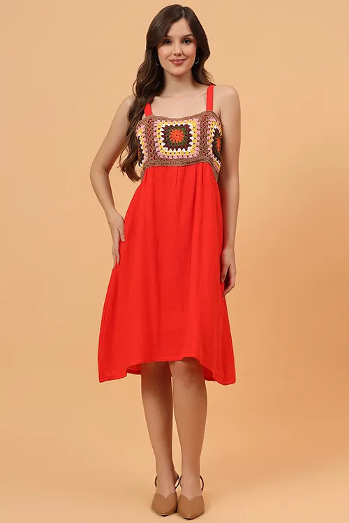 Ajoobaa "Bloomknit" Crochet Cotton Dress