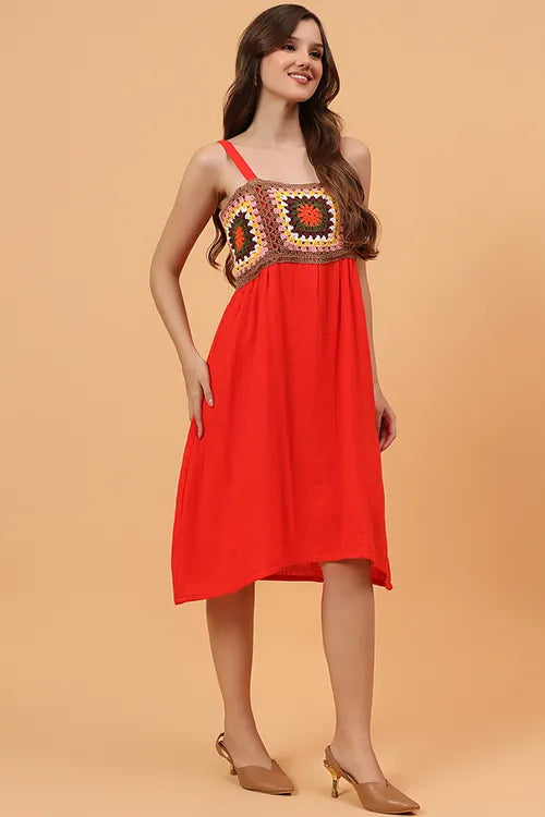 Ajoobaa "Bloomknit" Crochet Cotton Dress