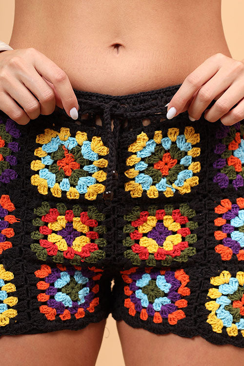 Ajoobaa Crochet "Granny Square" Shorts