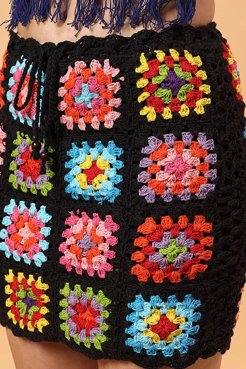 Ajoobaa Crochet "Blush" Skirt - Black