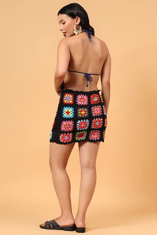Ajoobaa Crochet "Blush" Skirt - Black