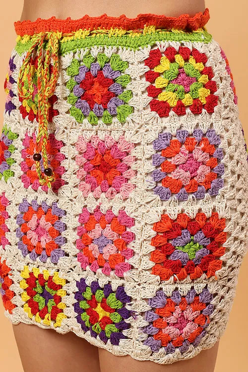 Ajoobaa Crochet "Candy Pop" Skirt - Multicolor