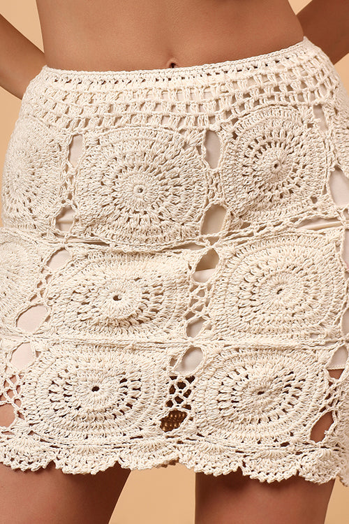 Ajoobaa "Sustainable" Crochet Self Design Skirt