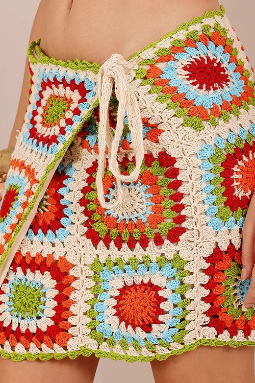 Ajoobaa "Wrap" Crochet Cotton Skirt