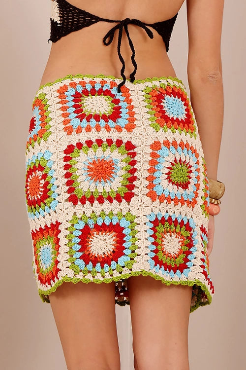 Ajoobaa "Wrap" Crochet Cotton Skirt