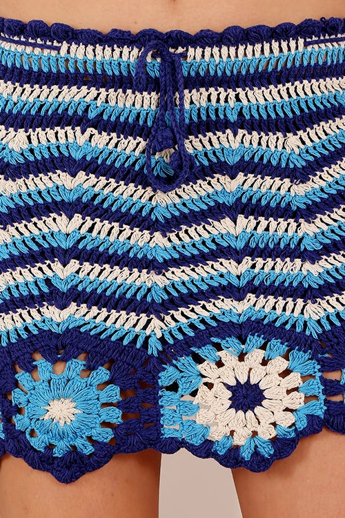 Ajoobaa "Zigzag" Crochet Mini Skirt