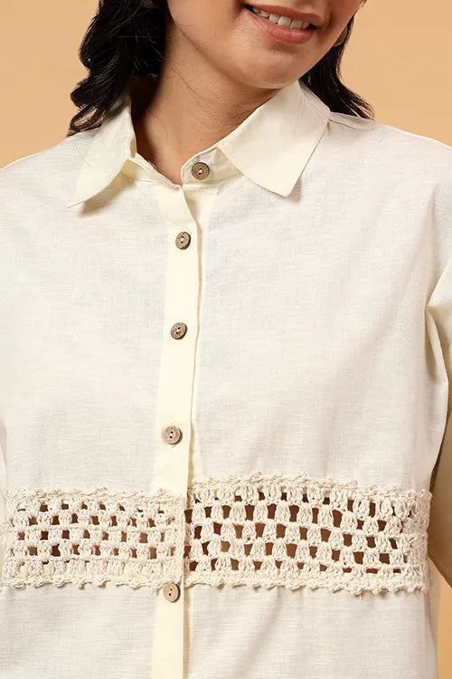 Ajoobaa Monochrome Grace Shirt - Off White