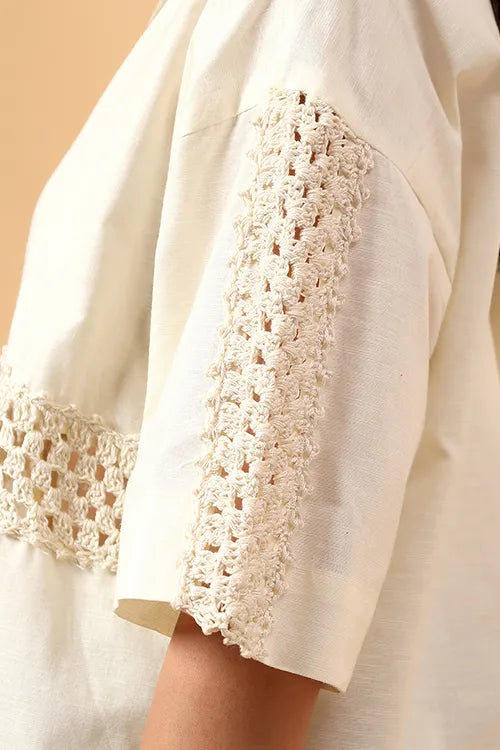 Ajoobaa Monochrome Grace Shirt - Off White