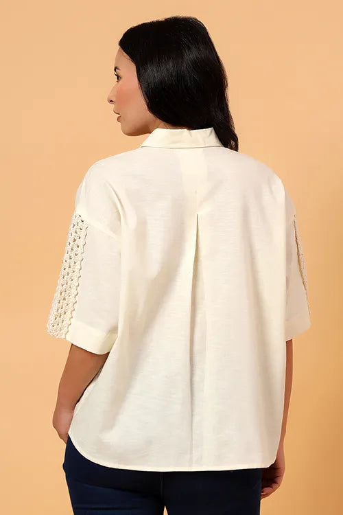 Ajoobaa Monochrome Grace Shirt - Off White