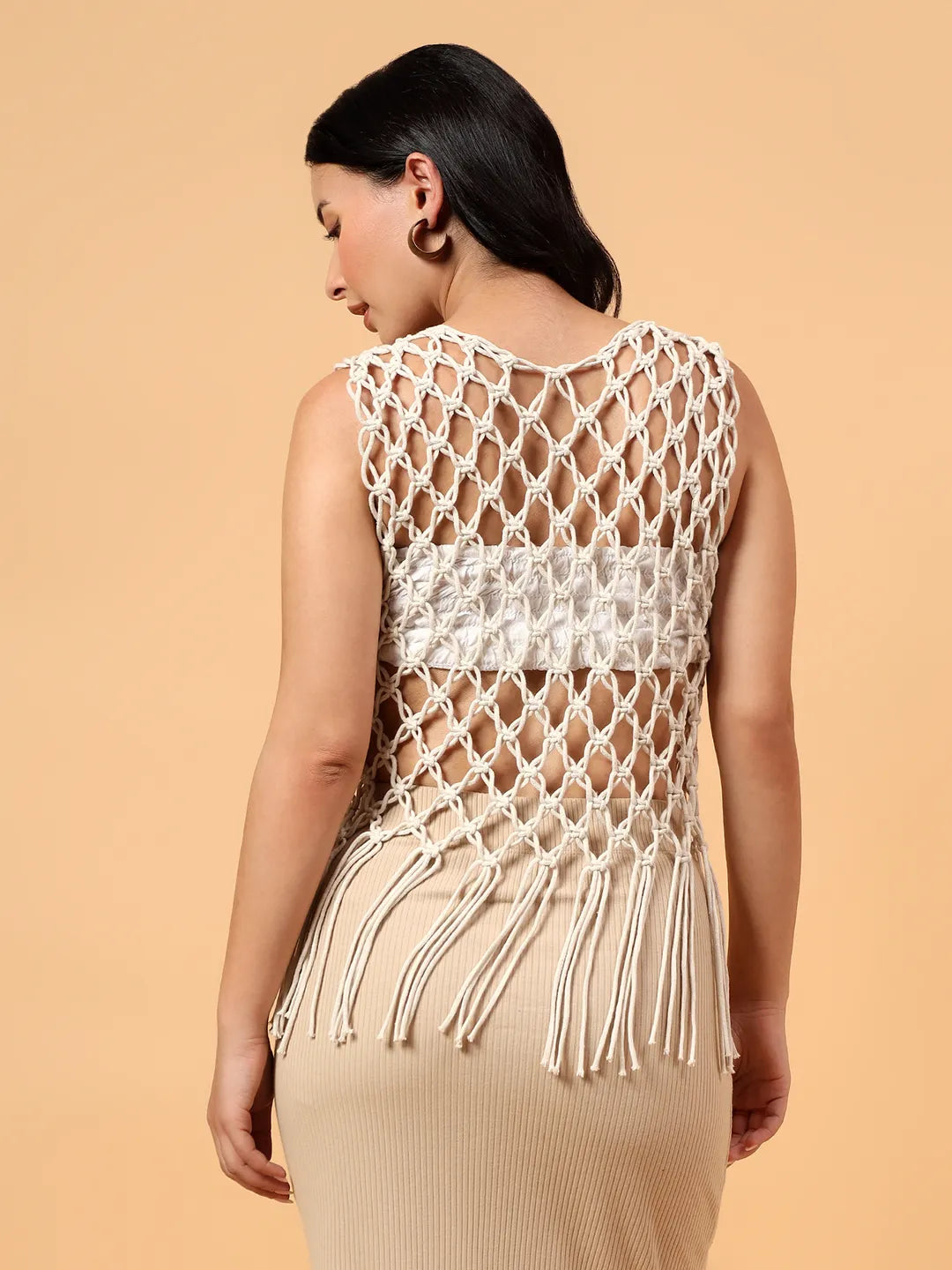 Ajoobaa Artisan Drape Top - Off White