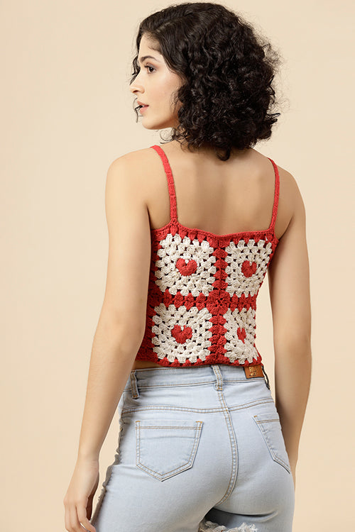 Ajoobaa "Hearts" Pure Cotton Summer Top