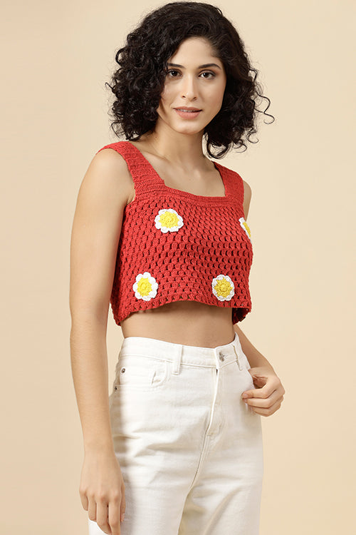 Ajoobaa"Floral" Crop Top For Women