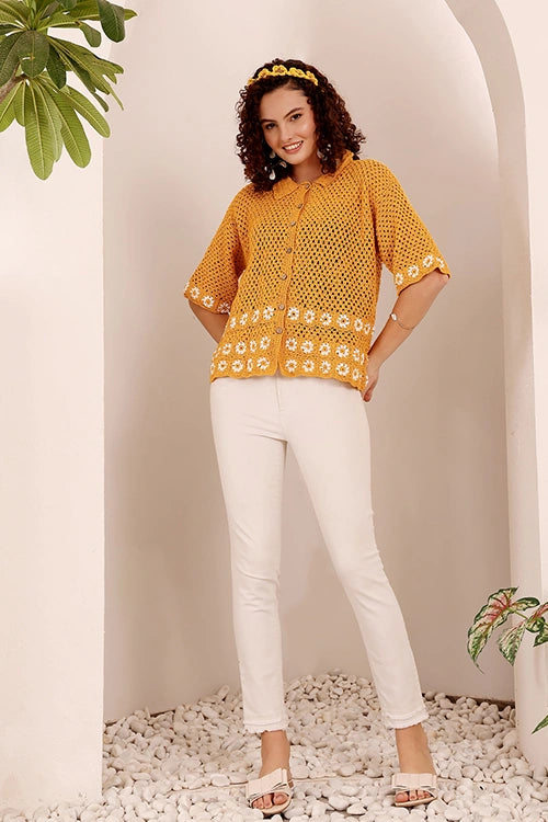 Ajoobaa "Knitted Soul" Crochet Shirt