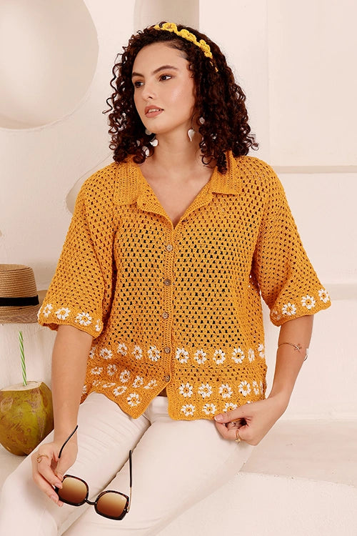 Ajoobaa "Knitted Soul" Crochet Shirt