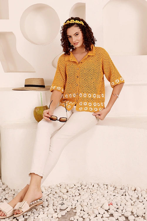 Ajoobaa "Knitted Soul" Crochet Shirt