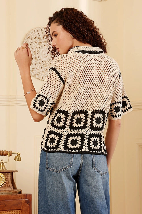 Ajoobaa "Nomadknot" Crochet Shirt