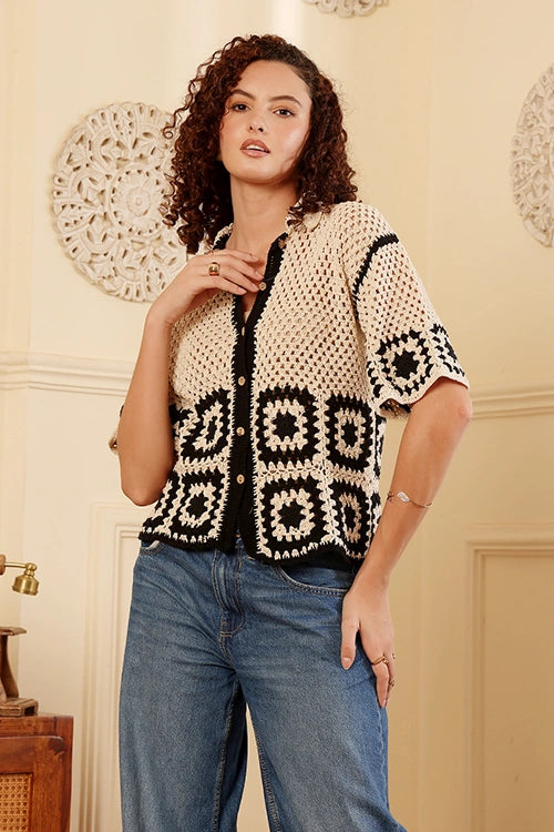 Ajoobaa "Nomadknot" Crochet Shirt