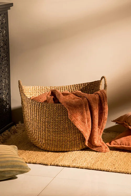 Dharini Water Hyacinth Laundry Basket Large